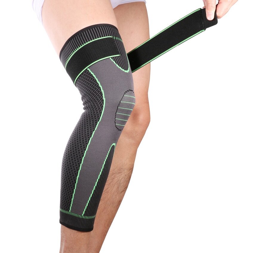 1PC Full Leg Knee Pad Long Compression Leg Guard Protector Knee Pads Support Fitness Sport kneepad Brace Basketball Volleyball